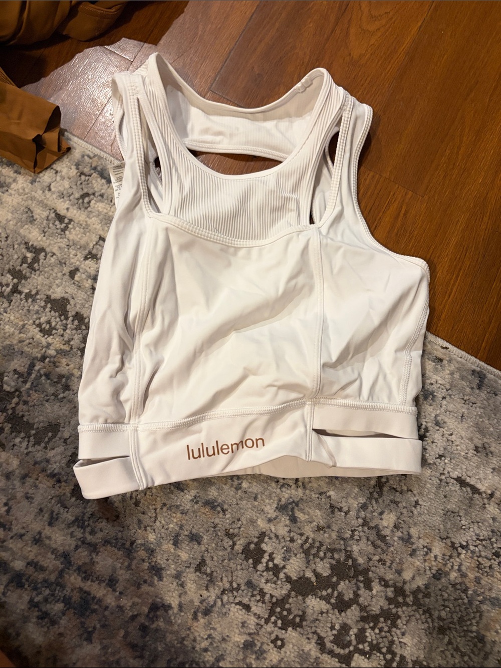 lululemon athletica White Racerback Support Sports Bra